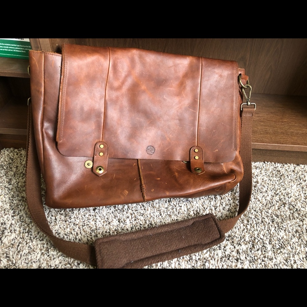 Timberland messenger leather bag